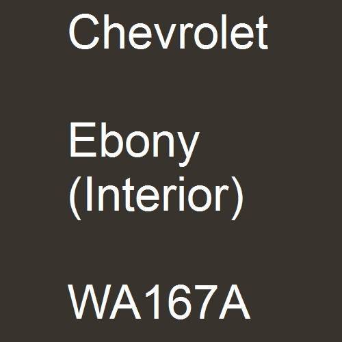 Chevrolet, Ebony (Interior), WA167A.